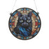 Cat Black Stained Glass Effect Suncatcher